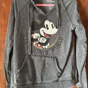 Disney Gray Hoodie with Mickey Mouse Design